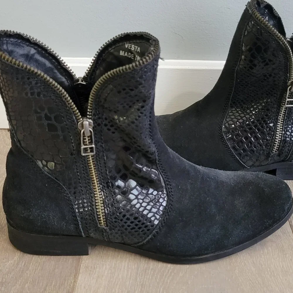 Catherine Maledrino Zipper Ankle Boot Size 8